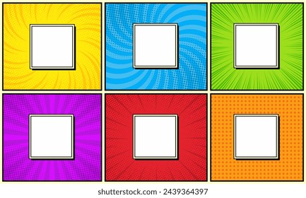 Colorido fondo de escena de cómic