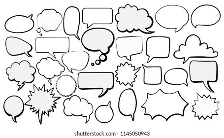 Colorful Comic Speech Bubble Collections
