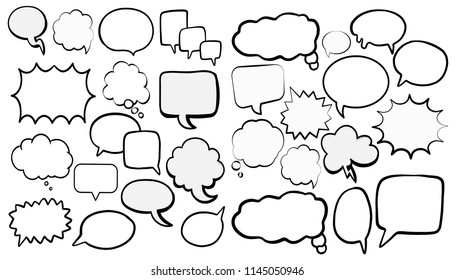 Colorful Comic Speech Bubble Collections