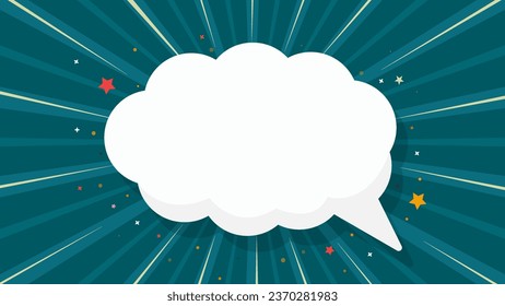 Colorful Comic Zoom with Copy Space