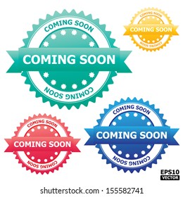 Colorful coming soon sign.-eps10 vector