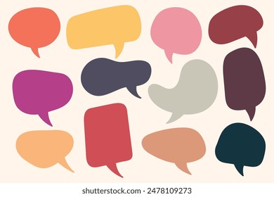 Colorful communication speech bubbles collection