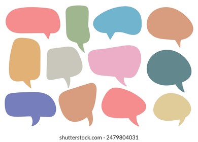 Colorful communication speech bubbles collection