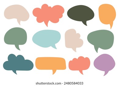 Colorful communication speech bubbles collection