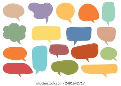 Colorful communication speech bubbles collection