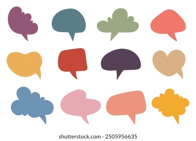 Colorful communication speech bubbles collection