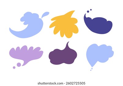 Colorful communication speech bubbles set. Vector . Isolated
