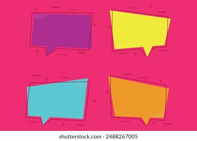 Coloridas burbujas de comunicación . Vector.
