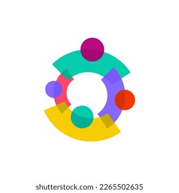 colorful community icon logo vector