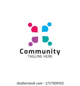 Colorful Community logo icon. Vector illustration. Modern design