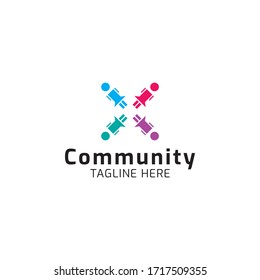 Colorful Community logo icon. Vector illustration. Modern design