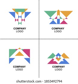 Colorful company logo design idea. Feel easy to edit with vector file. Very colorful logo. Can use for your business logo