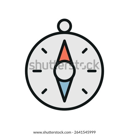 Colorful compass icon for travel apps, maps, and exploration-themed content.