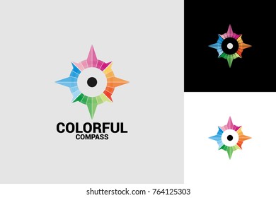 Colorful CompassLogo Template Design