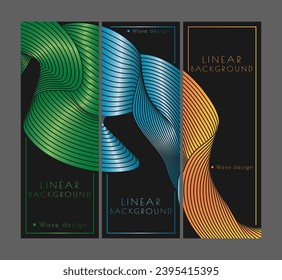 A colorful composition of lines. Abstract colorful ribbon for a template for a cover, banner, poster. The idea of luxury interior design, decorations and creative ideas