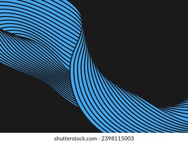 A colorful composition of lines. Abstract colorful ribbon for a template for a cover, banner, poster. The idea of luxury interior design, decorations and creative ideas