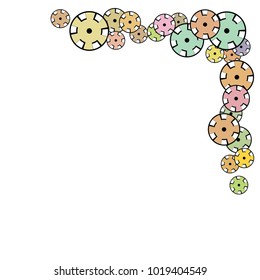 The colorful composition of tokens. Vector illustration eps10