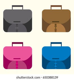 Colorful computer bag icon