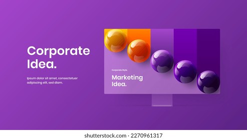 Ilustración de pantalla del sitio de simulación de la pantalla del ordenador colorido. Plantilla vectorial de diseño de banner web Vivid.