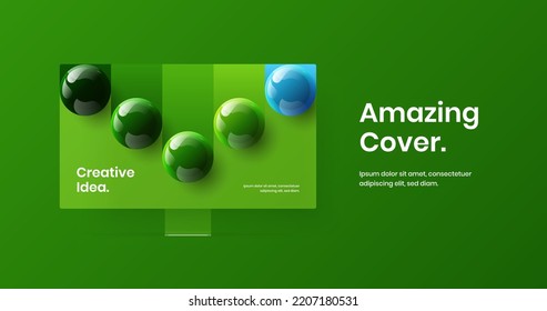 Colorful computer display mockup web banner illustration. Creative presentation vector design template.