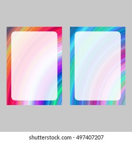 Colorful computer generated art design frame set