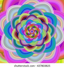 Colorful computer generated floral fractal background design