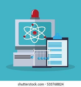 Colorful computer and laboratory design