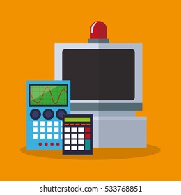Colorful computer and laboratory design