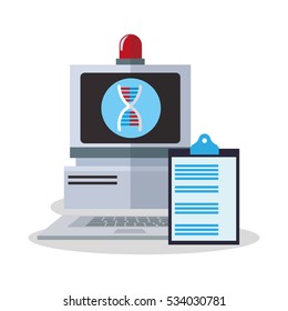 Colorful computer and laboratory design