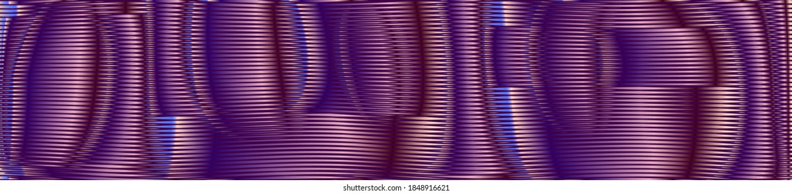 Colorful concave-convex texture of smooth lines and rounded shapes in violet halftones. For abstract web background saver, banner, mobile apps, business card, page, image of blog, books, website.