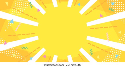 Colorful concentration line, effect line background, vector illustration