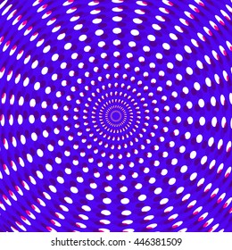 Colorful concentric background with predominate green and violet hues. Vector illustration.