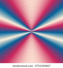Fundo de gradiente de círculo concêntrico colorido com anéis de onda radial suaves criando design de padrão óptico retro moderno