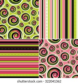 Colorful concentric circles. Abstract seamless background Vector EPS10.
