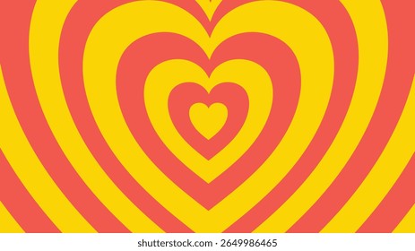 Colorful Concentric Heart Patterned Designs for Social Media and animation, ready to use