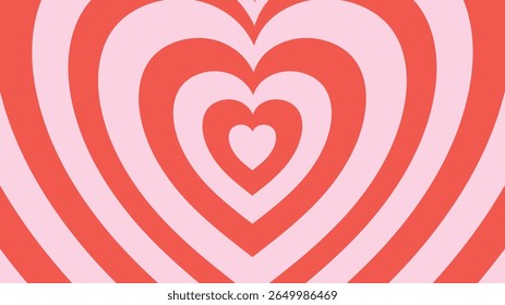 Colorful Concentric Heart Patterned Designs for Social Media and animation, ready to use