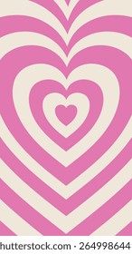 Colorful Concentric Vetrtical Heart Patterned Designs for Social Media and animation, ready to use