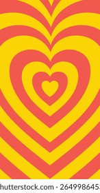 Colorful Concentric Vetrtical Heart Patterned Designs for Social Media and animation, ready to use