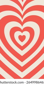 Colorful Concentric Vetrtical Heart Patterned Designs for Social Media and animation, ready to use