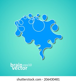 Colorful concept of the human brain, creative vector illustration eps10