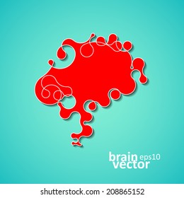 Colorful concept of the human brain, creative vector illustration eps10