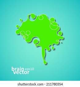 Colorful concept of the human brain, creative vector illustration eps10