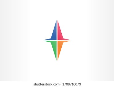 Colorful concept logo design template