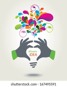 Colorful  conceptual background. IDEA.