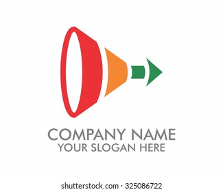 Colorful Cone Funnel Shaft Logo Image Icon Vector