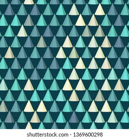 Colorful cones seamless pattern. Multicolor background for design.