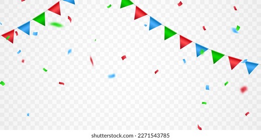 colorful confetti background For decorating the festive season vector illustration