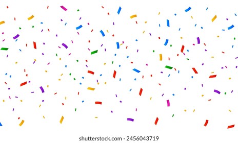 Colorful confetti background design. Colorful ribbon decoration template. Vector illustration