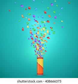 Colorful confetti background. Confetti explosion. Many falling tiny confetti pieces. Bright confetti.