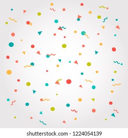 Vector de explosión de fondo de confeti colorido